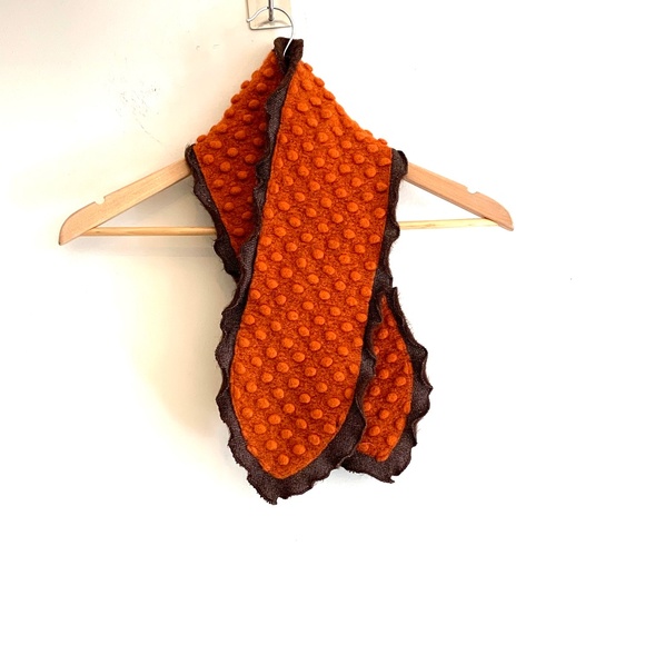 Latifa Boutique Burnt Orange Wool Outer Fauux Fur Lining - Picture 7 of 9